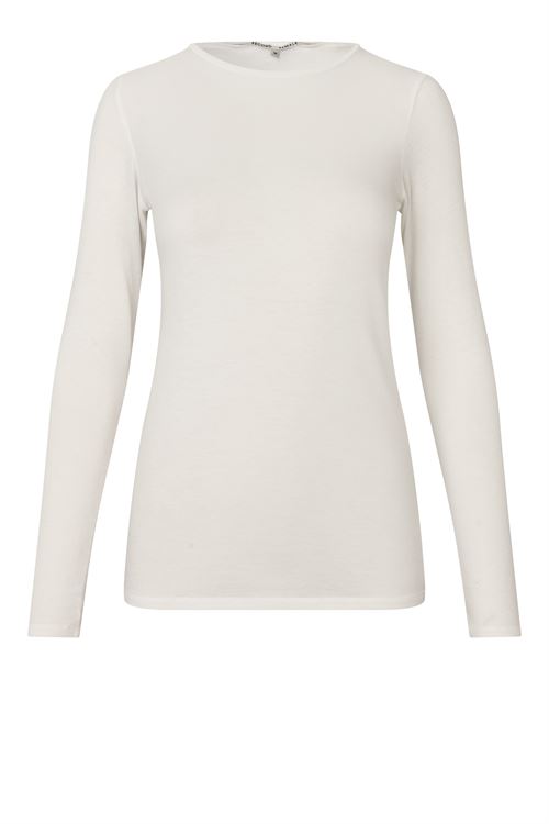 SECOND FEMALE T-SHIRT, MATIMA O-NECK TEE, OFF WHITE